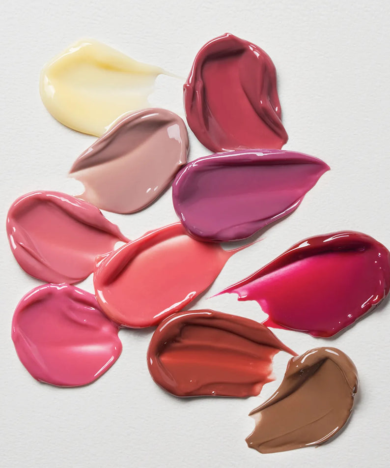 Palette de baumes VIDIVICI Peptide Butter Tint Balm en différentes teintes, montre des nuances variées.