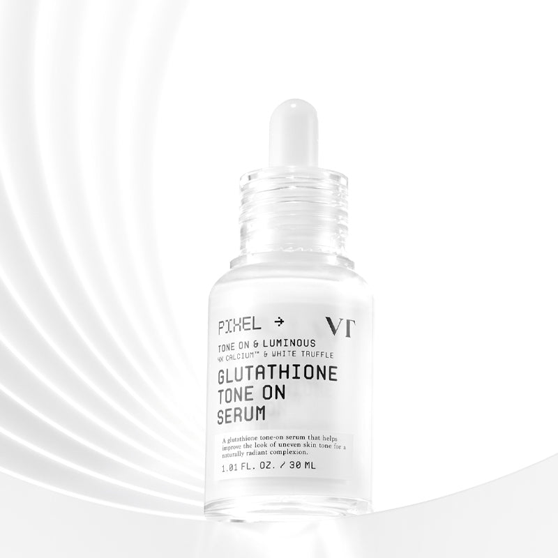 VT COSMETIC Glutathione Tone-On Serum 30ml de la marque VT COSMETIC, flacon blanc sur fond clair, ambiance beauté.