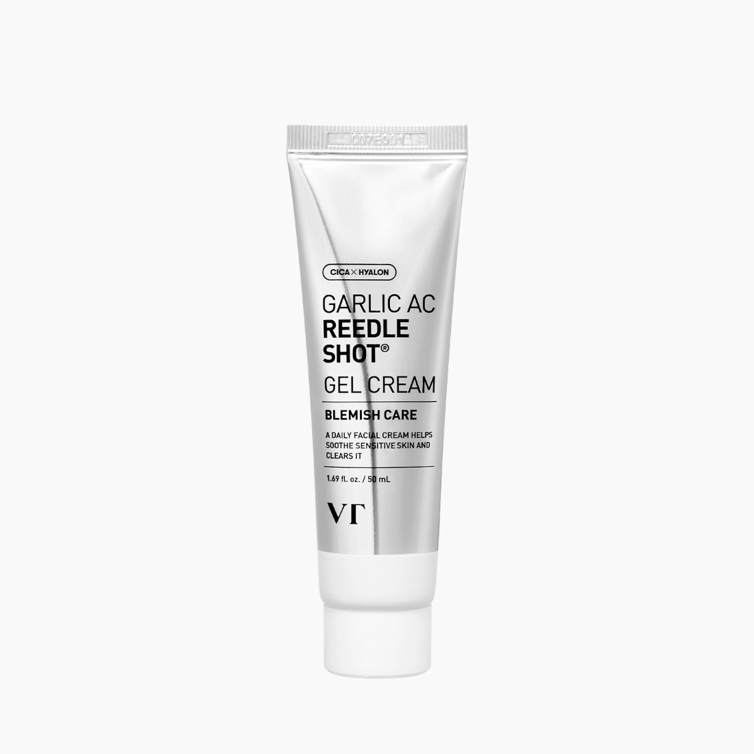 VT COSMETICS Garlic AC Reedle Shot® Gel Cream - 50ml, tube blanc sur fond clair, gel crème visage anti-âge