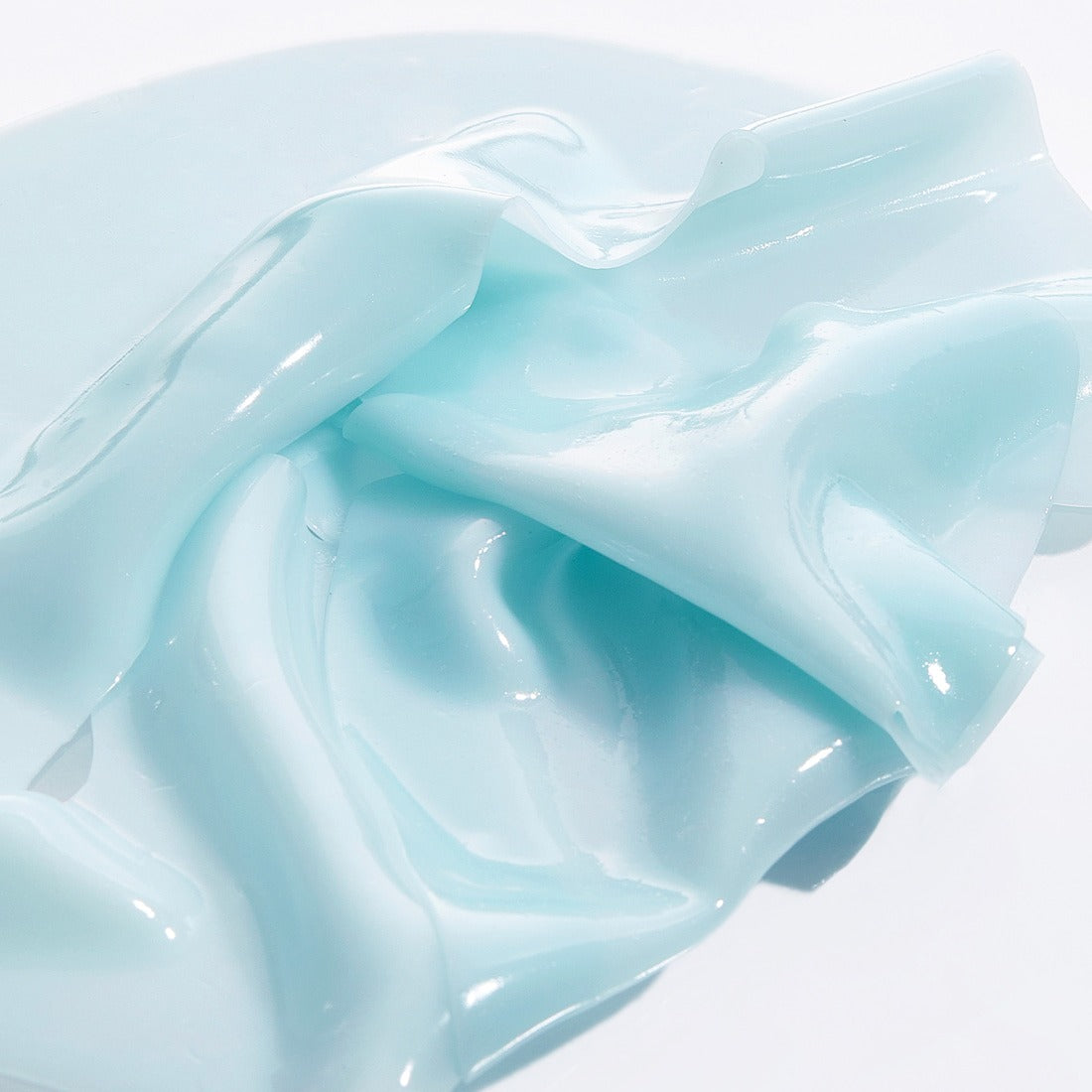 VT COSMETICS PDRN Hydrogel Mask 4 Pack, pack de masques en gel hydrogel PDRN de VT COSMETICS, texture bleue humide.