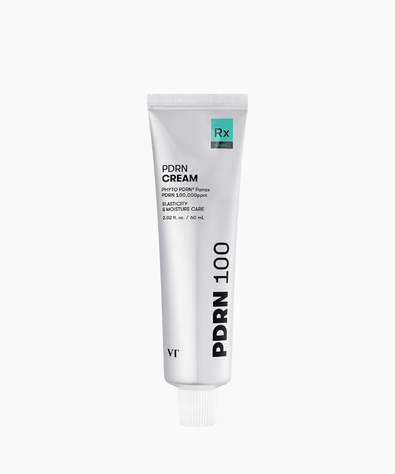 VT COSMETIC PDRN Cream RX 60ml crème hydratante pour soins de la peau, tube blanc, produit de beauté.
