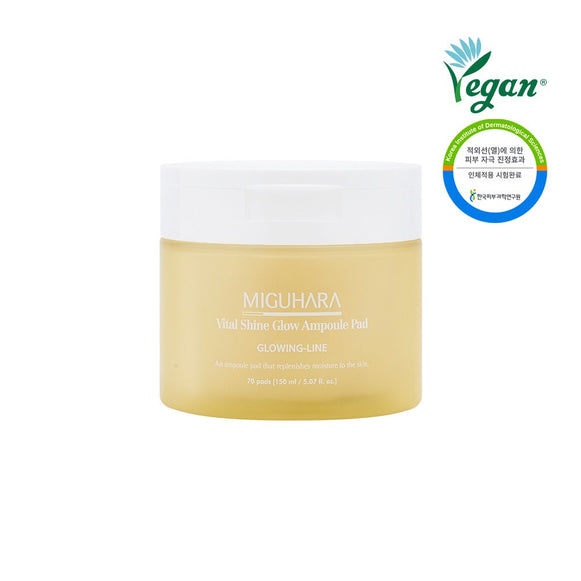 MIGUHARA Vital Shine Glow Ampoule Pad 70p 150ml en stock sur Ma Petite Corée