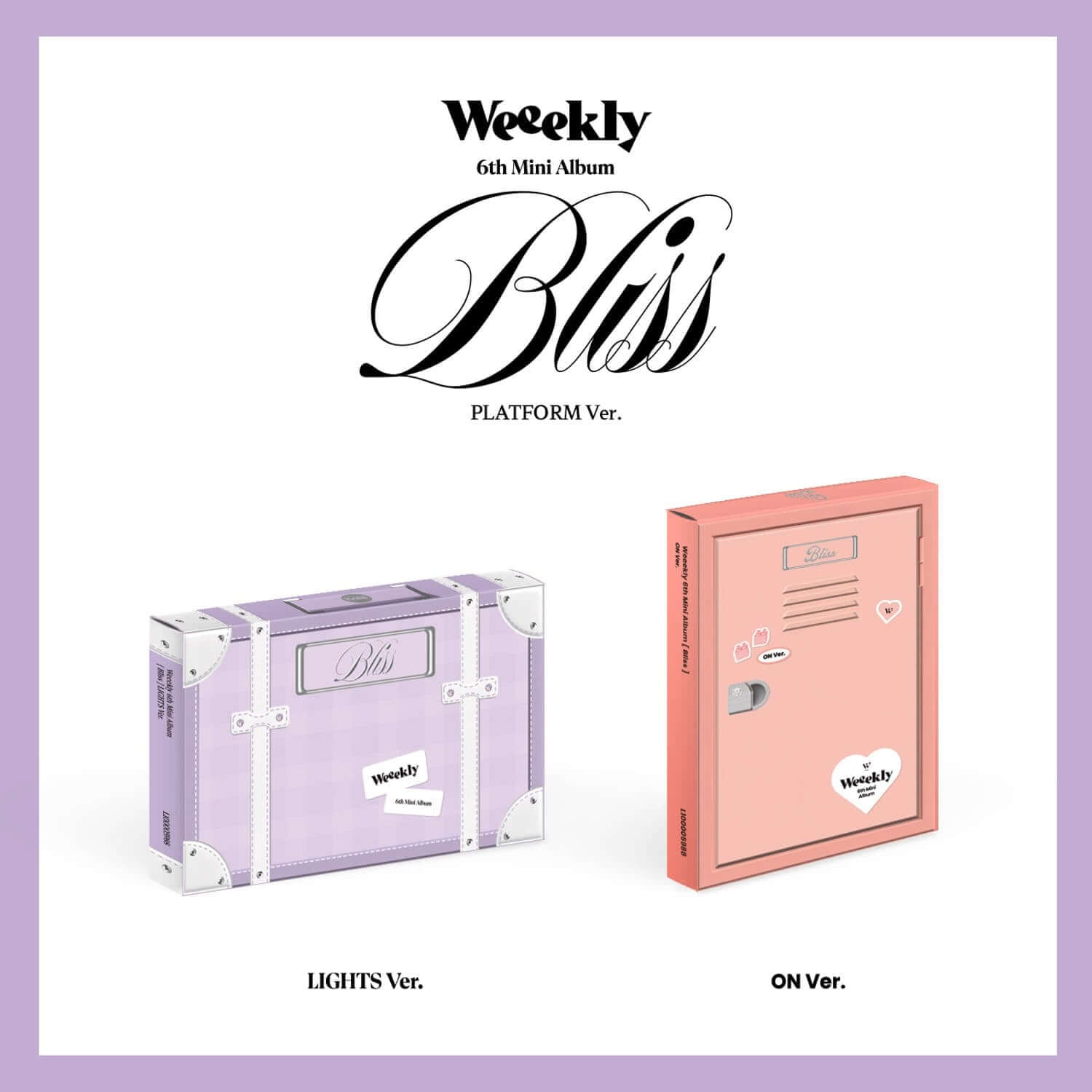 WEEEKLY - 6th Mini Album [Bliss] (Platform Ver.) (Random) - Album Kpop : coffret photo WEEEKLY, versions Platform/On sur fond clair.