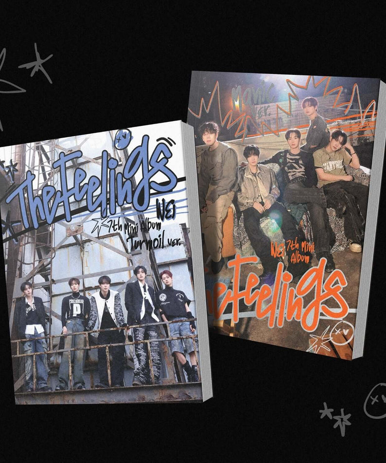 WEI - 7th Album [The Feelings] (Manic ver./Turmoil ver.) (Set) - Album Kpop, set double avec covers sur fond noir