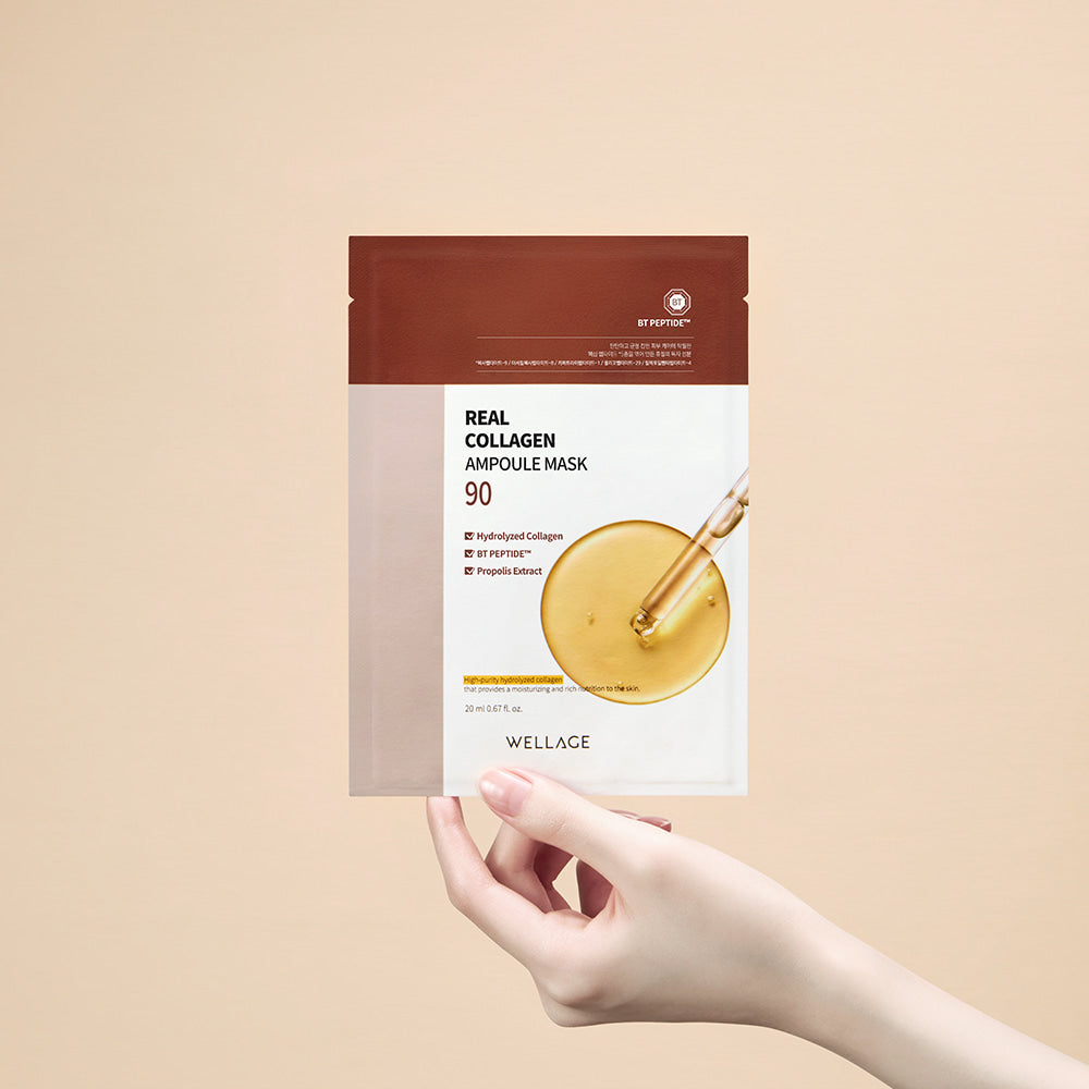 WELLAGE Real Collagen Ampoule Mask 10 Sheets