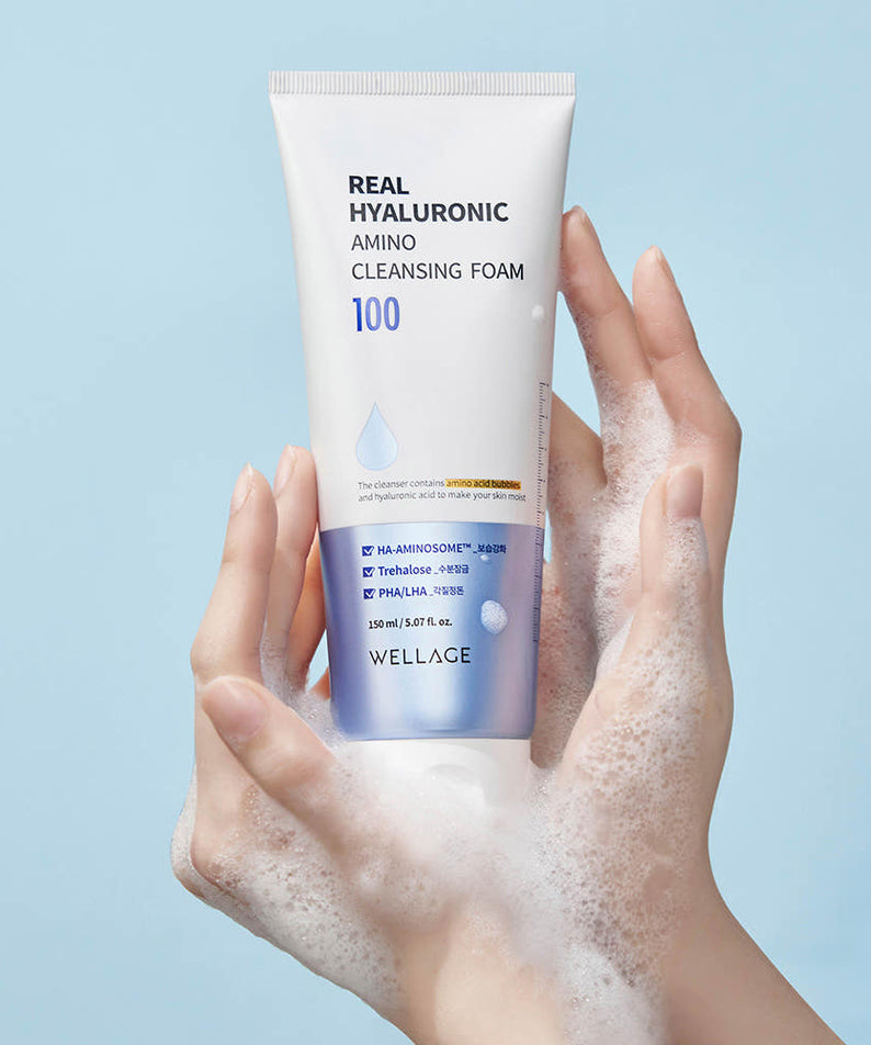 WELLAGE  Real Hyaluronic Amino Cleansing Foam 150ml