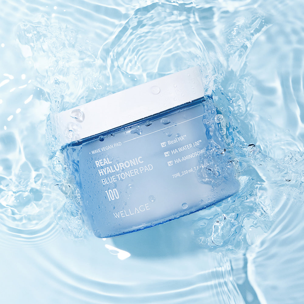 WELLAGE Real hyaluronic Blue Toner Pads 70 Sheets