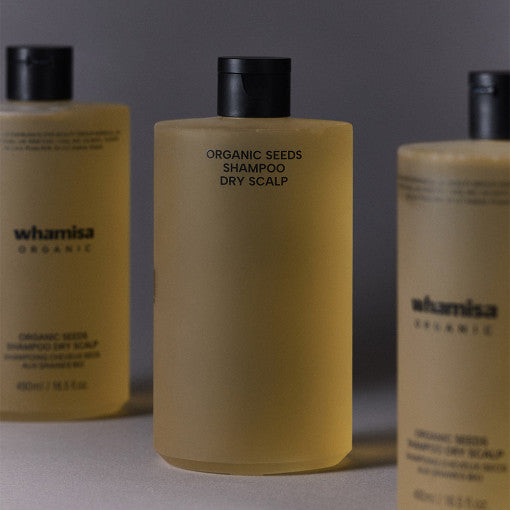 WHAMISA Organic Flowers Seeds Shampoo Dry Scalp 490ml disponible sur Ma petite Coree, ton Eshop 100% K-beauty en direct de Seoul