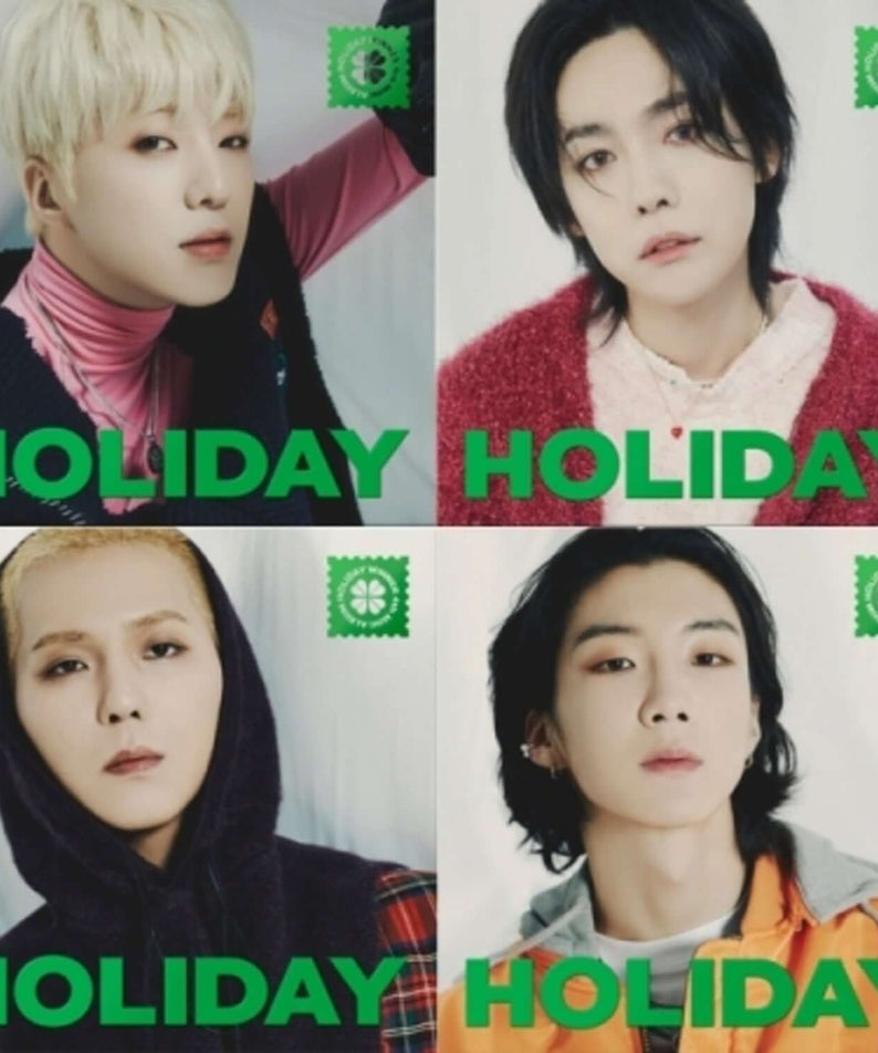 WINNER - 4th MINI ALBUM [HOLIDAY] (DIGIPACK ver.) Set of 4 - Album Kpop, photos de membres sur fond vert HOLIDAY