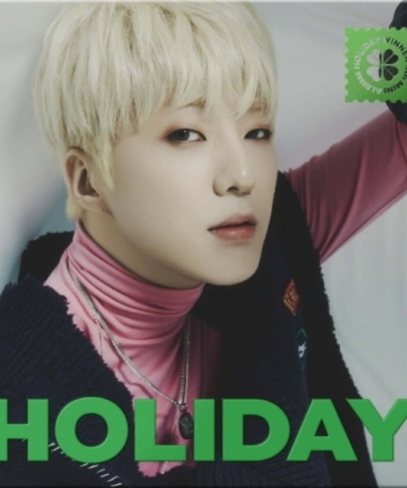 WINNER - 4th MINI ALBUM [HOLIDAY] (DIGIPACK ver.) YOON ver. - Album Kpop : portrait YOON, design Holiday vert sur fond clair