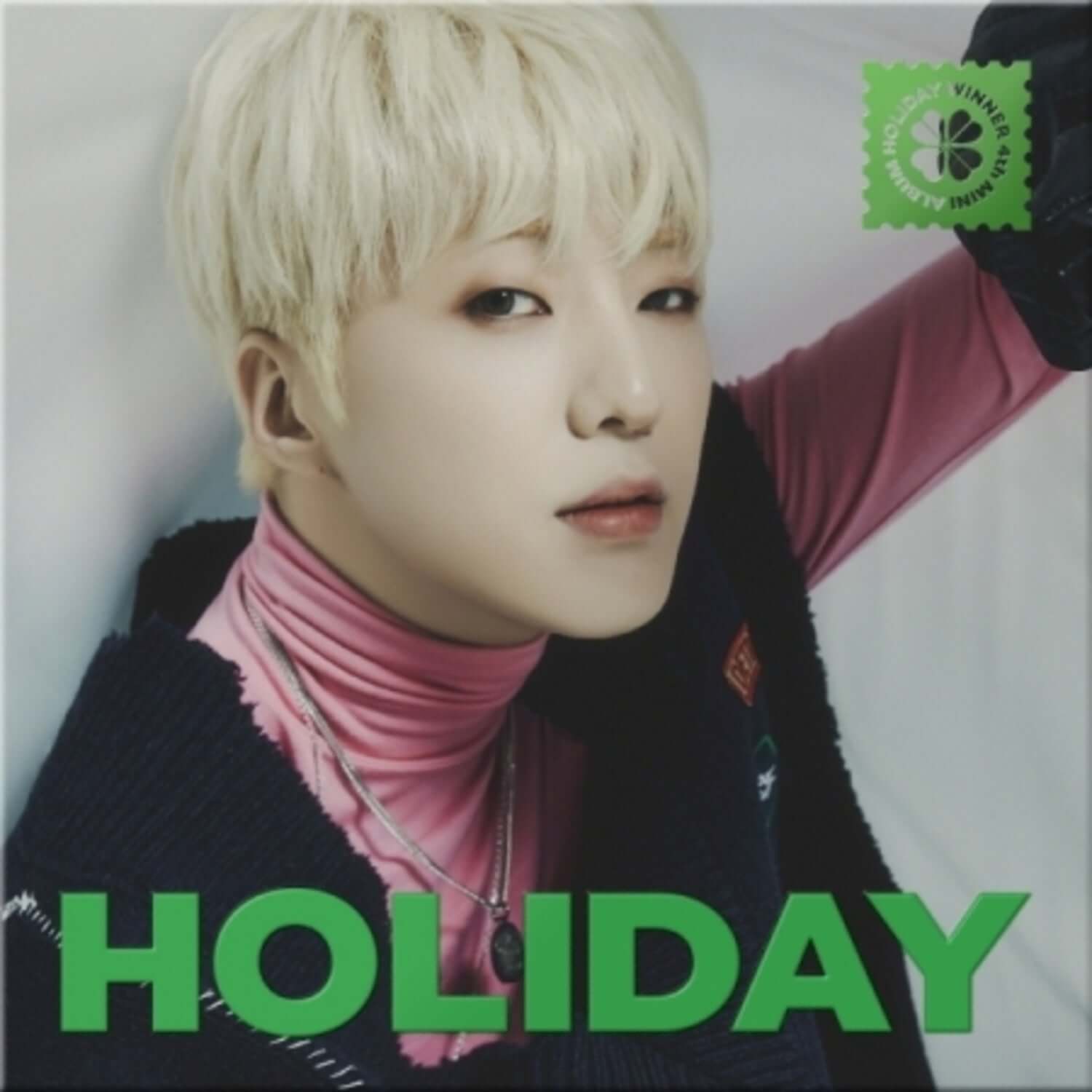 WINNER - 4th MINI ALBUM [HOLIDAY] (DIGIPACK ver.) YOON ver. - Album Kpop : portrait YOON, design Holiday vert sur fond clair