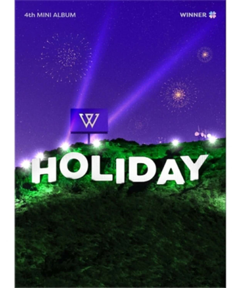 WINNER - 4th MINI ALBUM [HOLIDAY] (PHOTOBOOK ver.) NIGHT ver. - Album Kpop, pochette nuit étoilée violette Holiday W