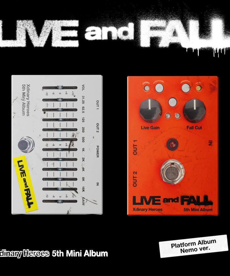 XDINARY HEROES - 5th Album [LIVE and FALL] (Platform Album Nemo ver.) (Random 1 of 2) : album Kpop Live and Fall, visuel sur set.