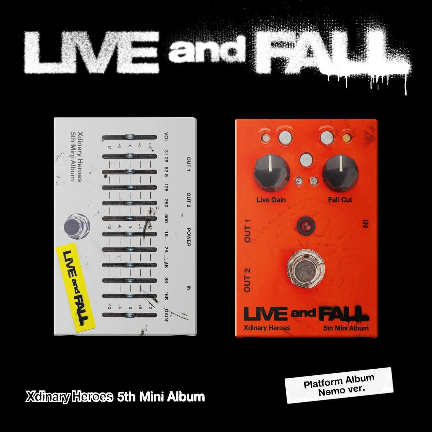 XDINARY HEROES - 5th Album [LIVE and FALL] (Platform Album Nemo ver.) (Set of 2) - visuel LIVE and FALL Kpop, pochettes
