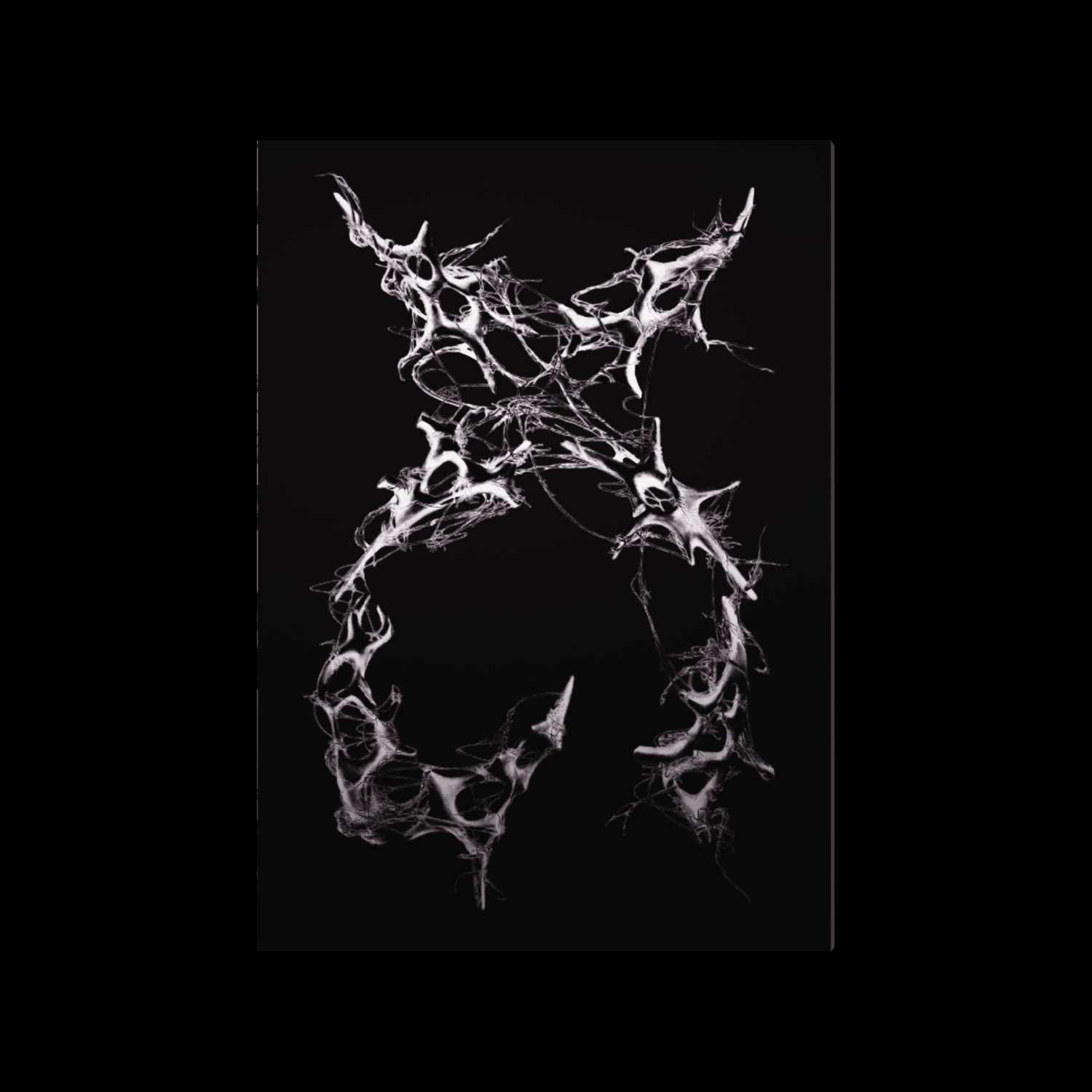 XG - 2nd Mini Album [AWE] (XG ver.) - Album Kpop, pochette noire avec motif abstrait argenté, visuel XG.