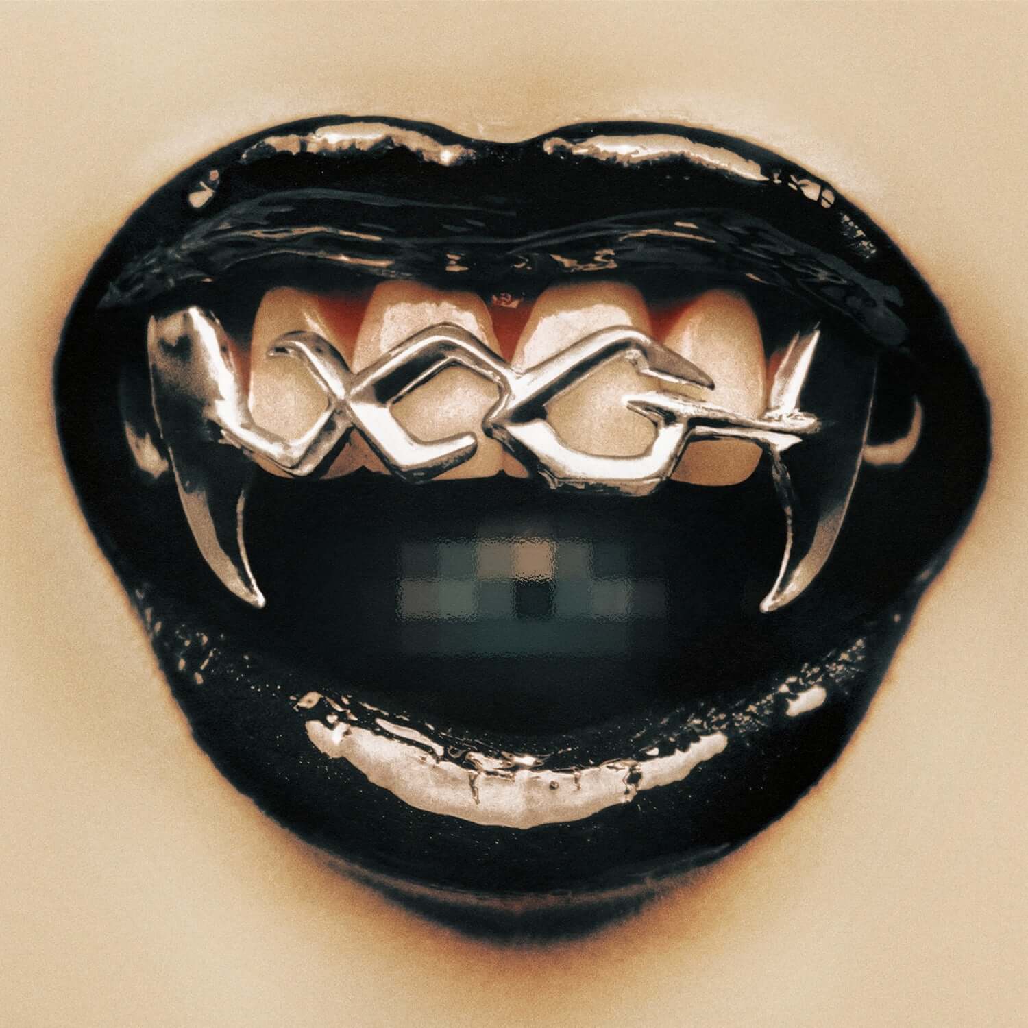 XG - [WOKE UP] - Album Kpop : couverture stylisée dorée et noire, logo XG sur fond beige, ambiance urbaine