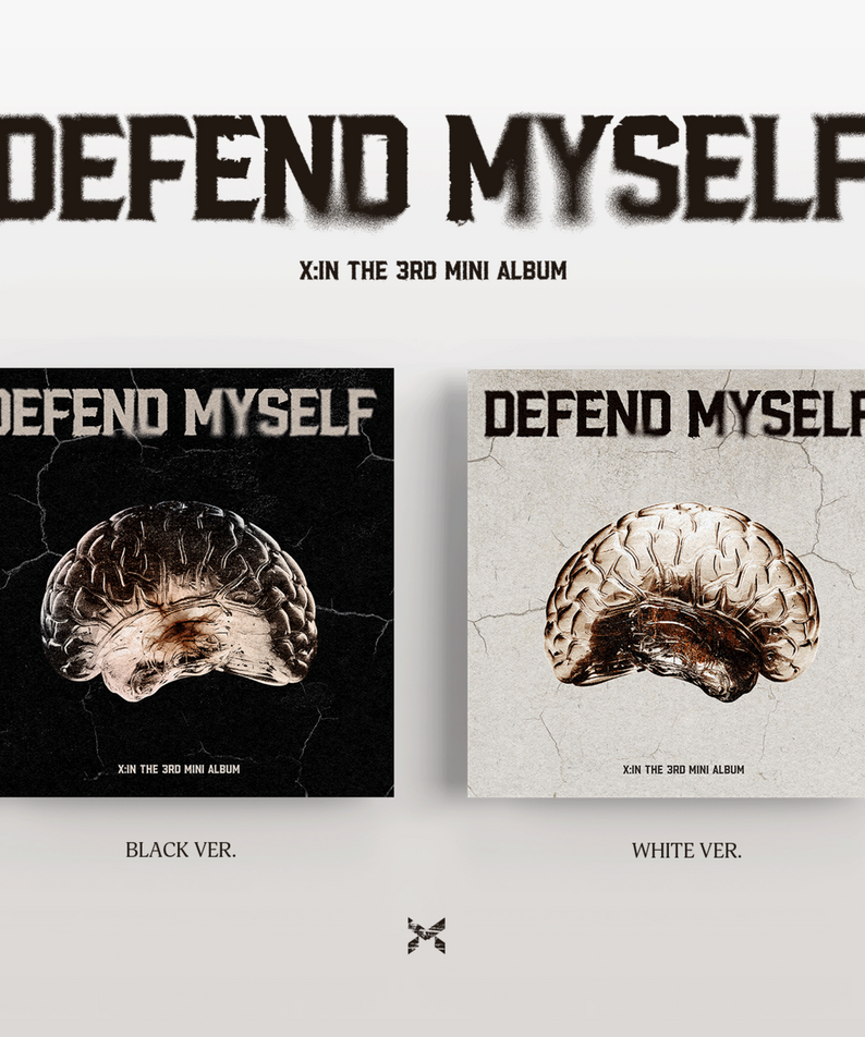 X:IN - 3RD MINI ALBUM [Defend Myself] (Photobook platform Ver.) (Random 1 of 2) - Album Kpop, couverture noir/blanc