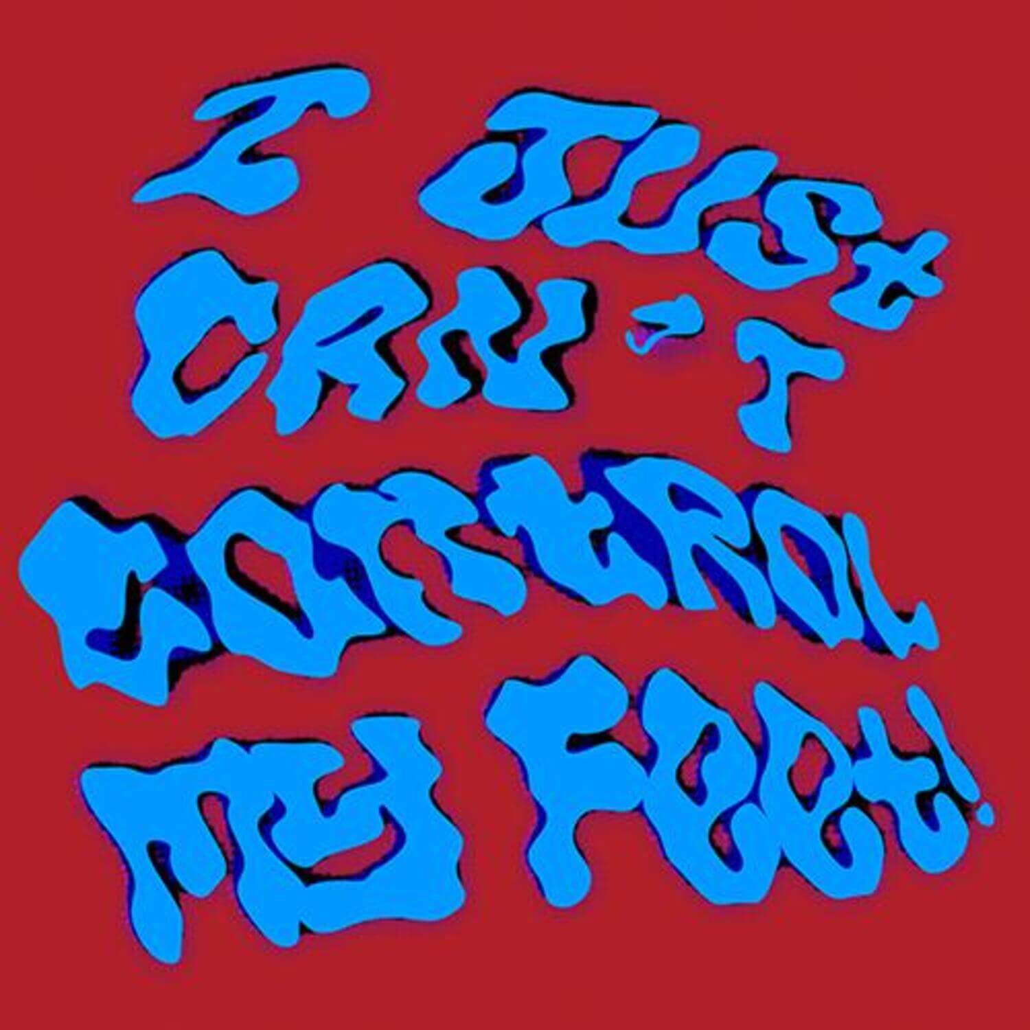 XIN SEHA - EP [I Just Can't Control My Feet!] - Album Kpop, visuel coloré rouge et bleu du cover de XIN SEHA