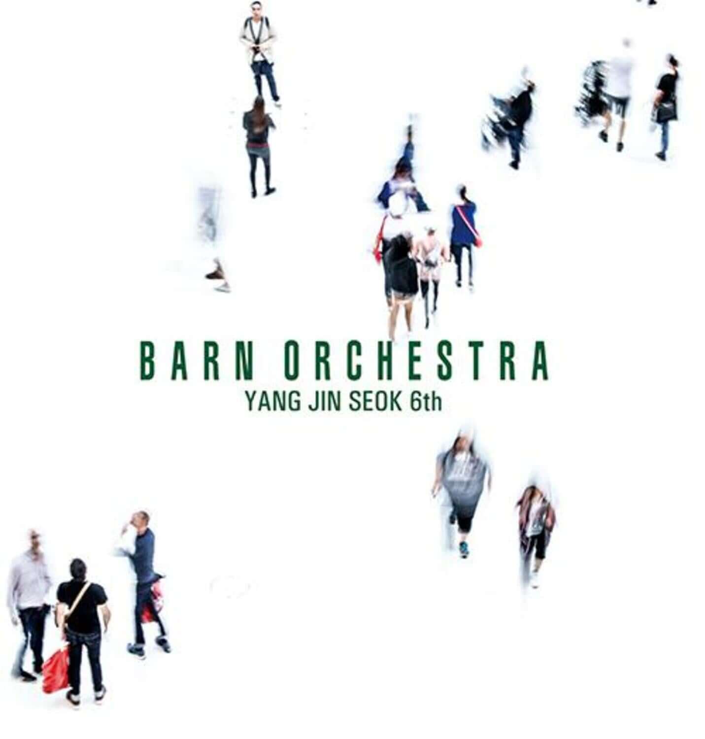 YANG JINSEOK - 6th Album [BARN ORCHESTRA] - Album Kpop, visuel concept avec silhouettes dans l’espace, texte "BARN ORCHESTRA"