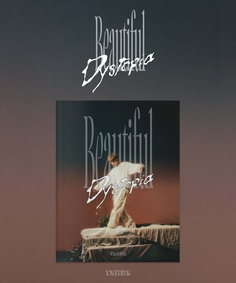 YONG JUNHYUNG - [Beautiful Dystopia] - Album Kpop, visuel couverture sombre et artistique, marque YONG JUNHYUNG