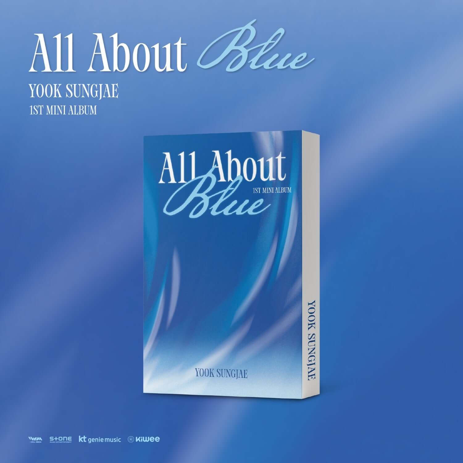 YOOK SUNGJAE - [All About Blue] (PLATFORM Ver.) - Album Kpop : pochette bleue sur fond bleu, visuel album officiel