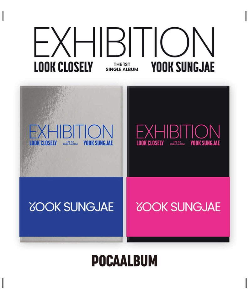 YOOK SUNGJAE - EXHIBITION : Look Closely (POCA ALBUM) Random - Album Kpop, couverture colorée sur fond blanc
