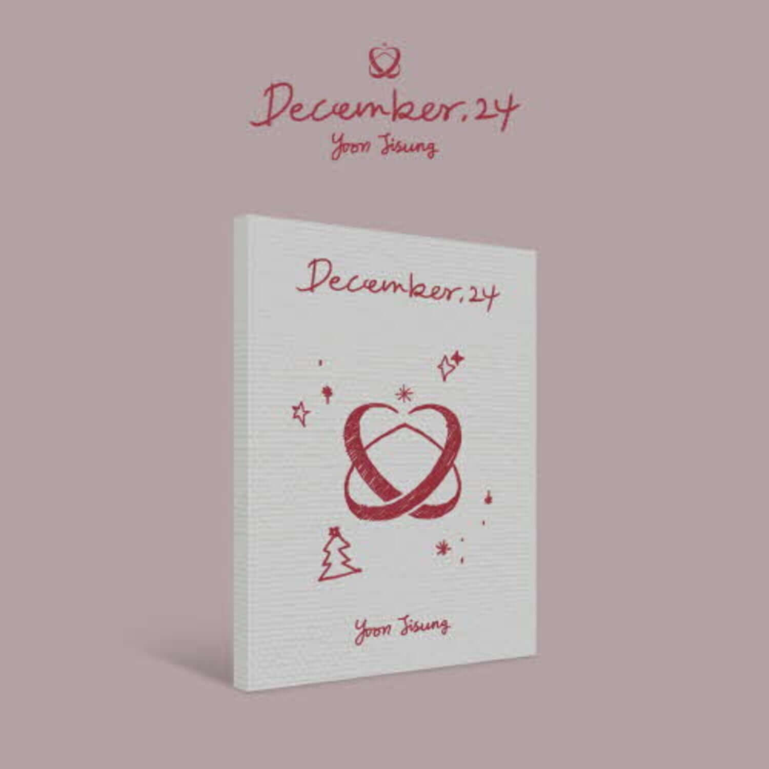 YOON JISUNG - 2nd Digital Single [12 24(December. 24)] (Platform ver.) - Album Kpop, couverture “December,24” sur fond beige