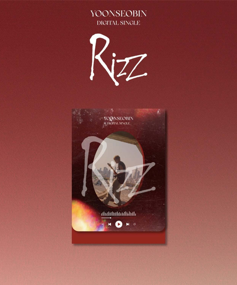 YOON SEOBIN - Digital Single [Rizz] (Rizz Ver.) - Album Kpop : pochette rouge “Rizz”, visuel stylé du single.