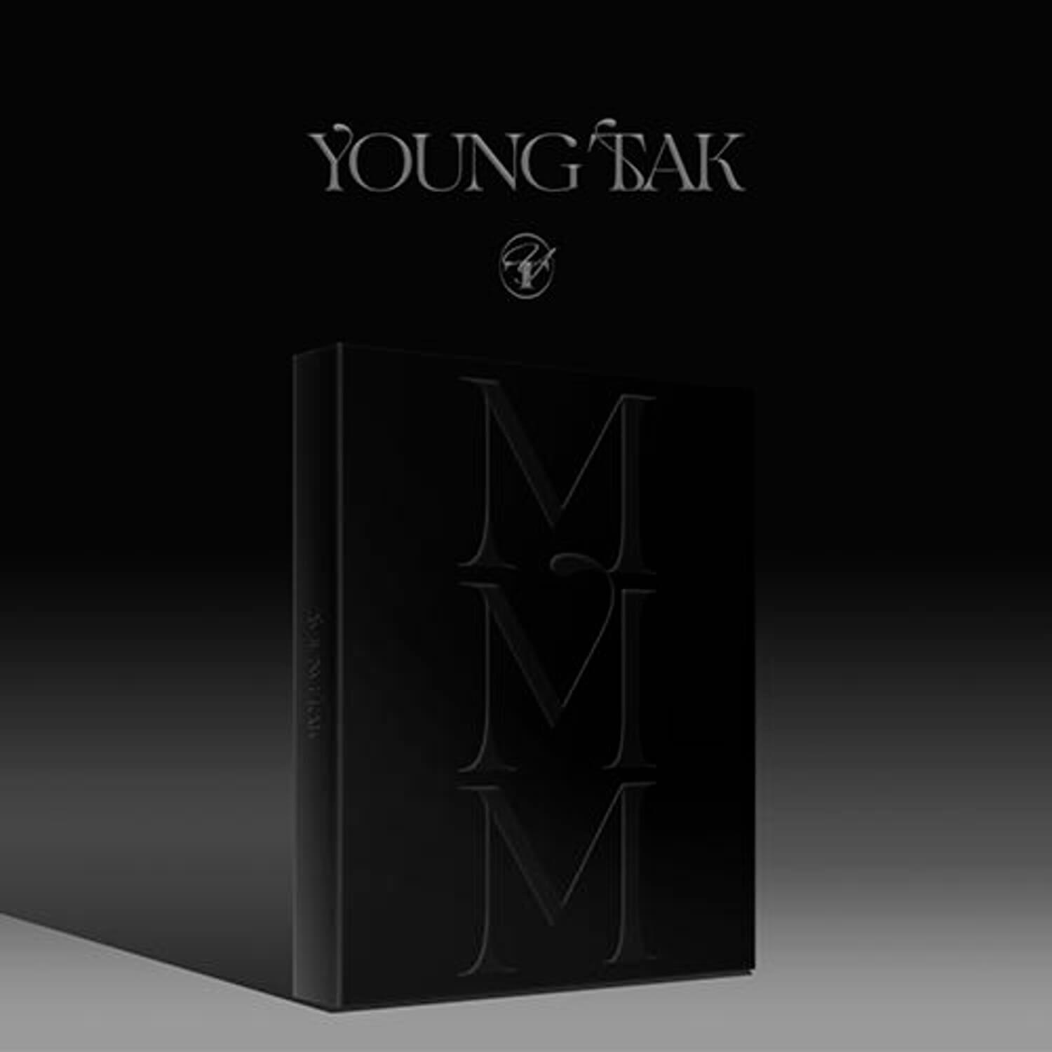YOUNG TAK - [MMM] (Photo book DEEP VER.) - Album Kpop : photo book noir, design M, ambiance sombre, marque YOUNG TAK.