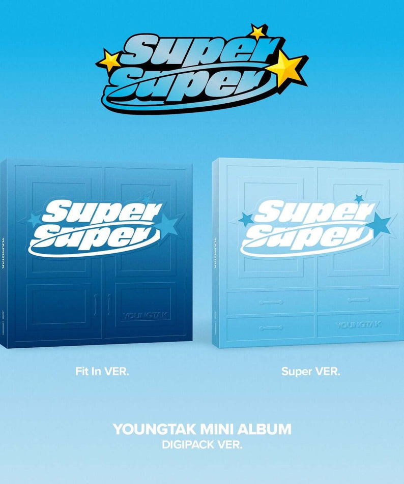YOUNG TAK - [SuperSuper] (DIGIPACK Ver.) (Random) - Album Kpop, visuel digipack “Super Super” Young Tak, bleu