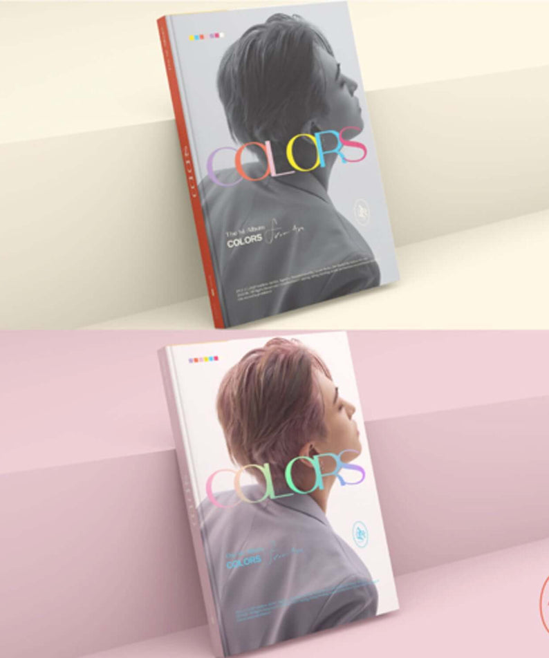 YOUNGJAE - 1st Album [OLORS from Ars] (A + B Ver.) - Album Kpop : couverture avec YOUNGJAE, rendu A/B sur fond pastel