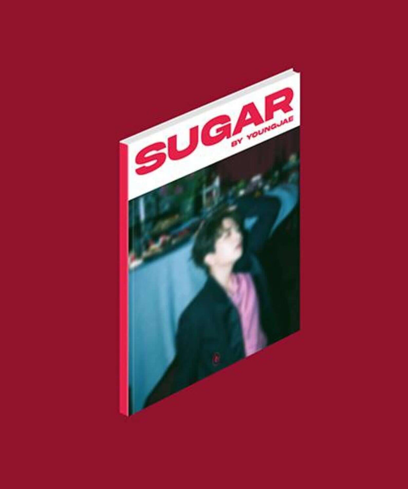YOUNGJAE - 2nd Mini Album [SUGAR] (RED VER.) - Album Kpop, visuel rouge avec photo YOUNGJAE.