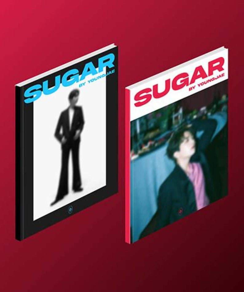 YOUNGJAE - 2nd Mini Album [SUGAR] (Set of 2) - Album Kpop : deux versions sur fond rouge, coffret de collection