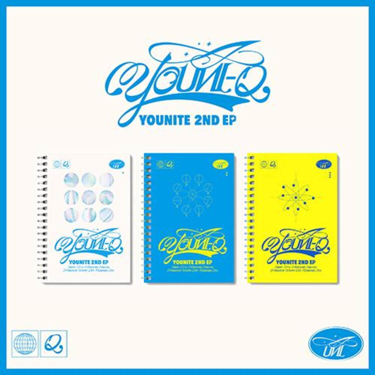 YOUNITE - YOUNITE 2ND EP [YOUNI-Q] (RANDOM.) - Album Kpop YOUNITE sur jaquette avec 3 versions colorées