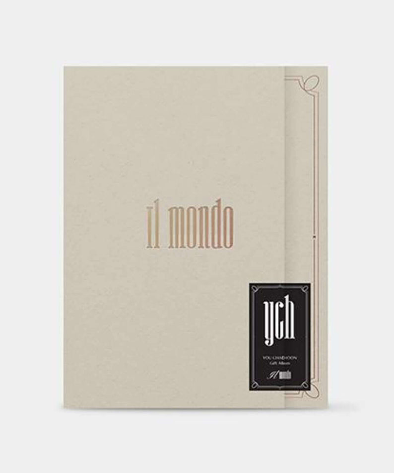 YU CHAEHOON - Gift Album [Il Mondo] - Album Kpop : couverture beige minimaliste, visuel sur fond clair, cadeau fan Kpop