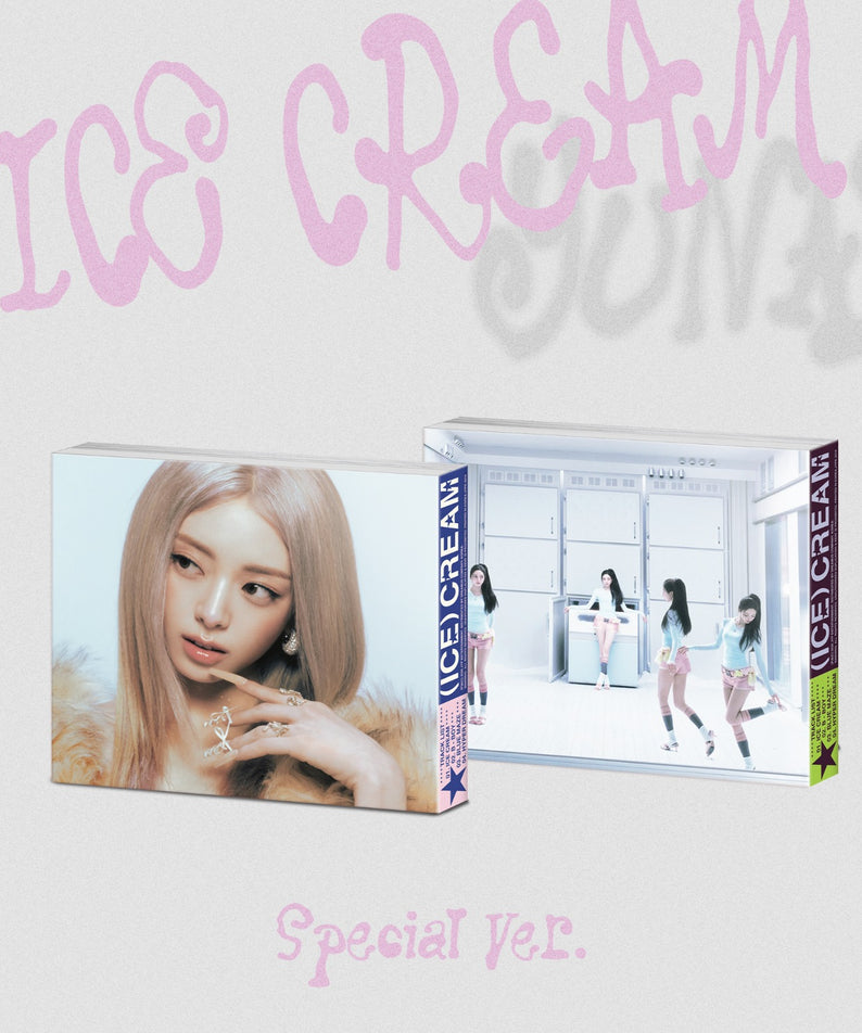 YUNA (ITZY) - [Ice Cream] (SPECIAL Ver.) (Random 1 of 2) - Album Kpop, packaging crème glacée violet, photo Yuna.