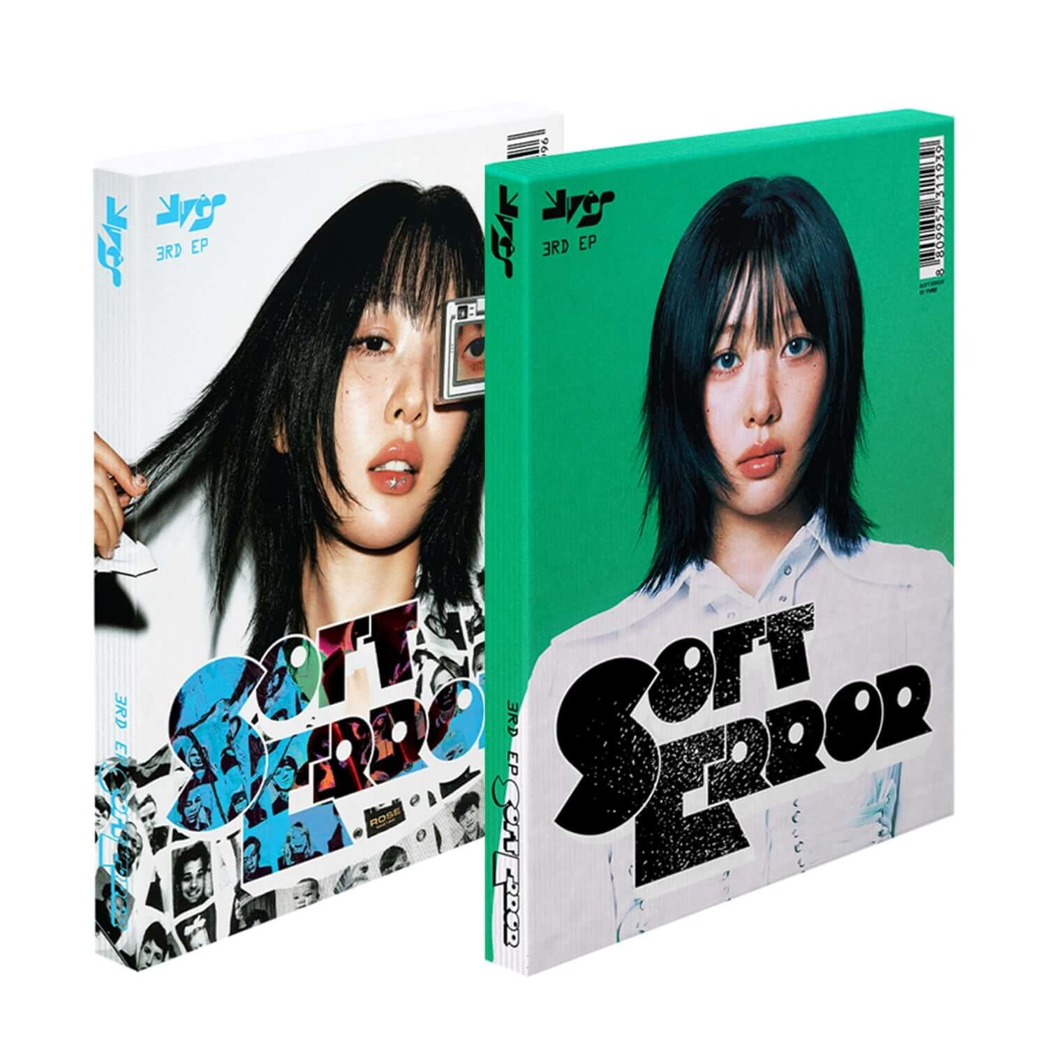 YVES - 3rd EP [Soft Error] (Random 1 of 2) - Album Kpop : coffrets verts/bleus avec visuel fan art, pack produit