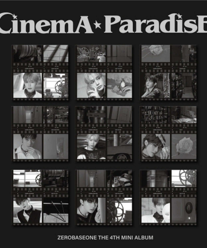 ZEROBASEONE - 4th Album CINEMA PARADISE [DIGIPACK ver.] (Random) - Album Kpop, visuel type film noir & photos