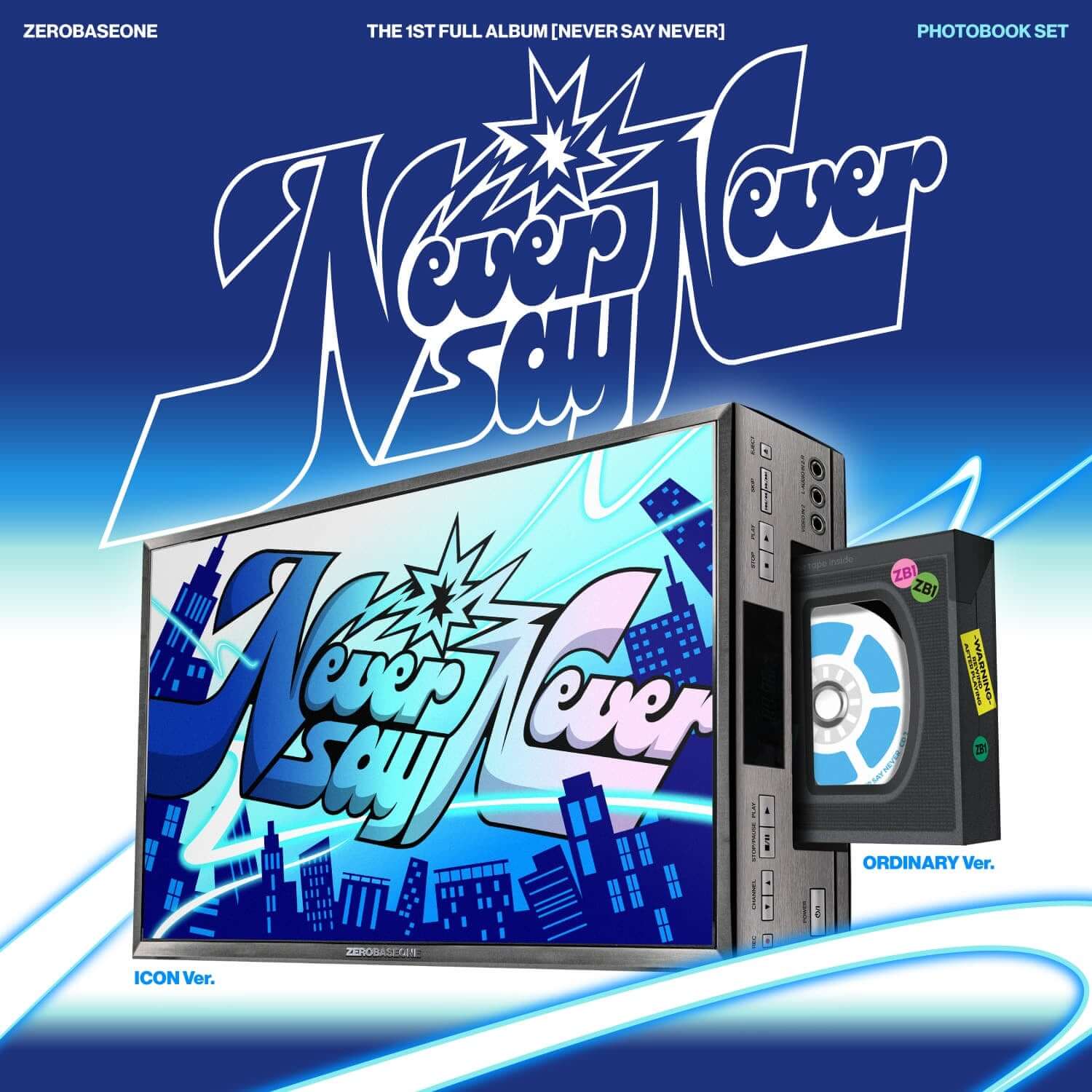 ZEROBASEONE - THE 1ST FULL ALBUM [NEVER SAY NEVER] PHOTOBOOK Ver. (ICON & ORDINARY) (Random) - Album Kpop, packshot visuel