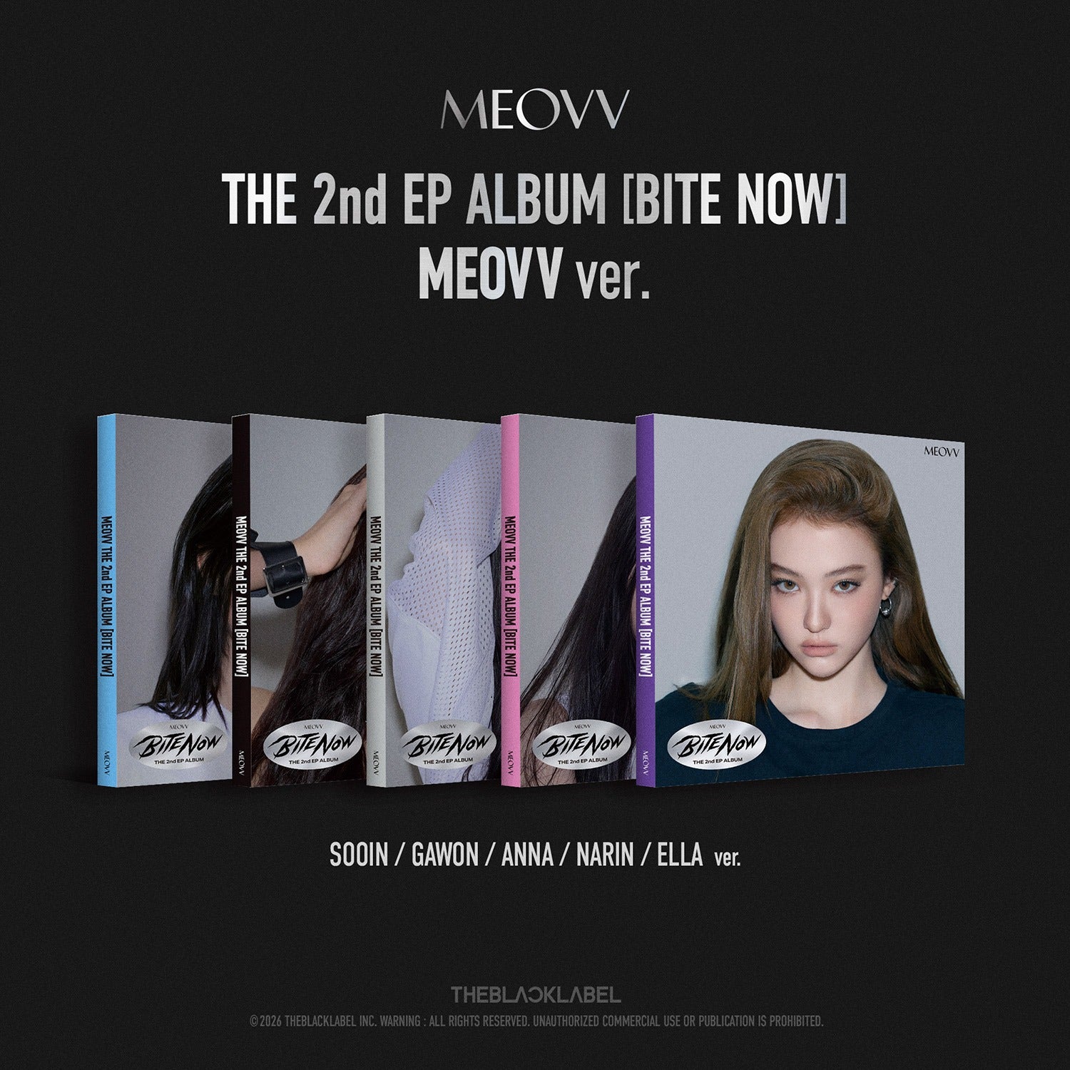 MEOVV - THE 2nd EP ALBUM [BITE NOW] (MEOVV ver.) (Random 1 of 5) - Album Kpop Ma Petite Corée