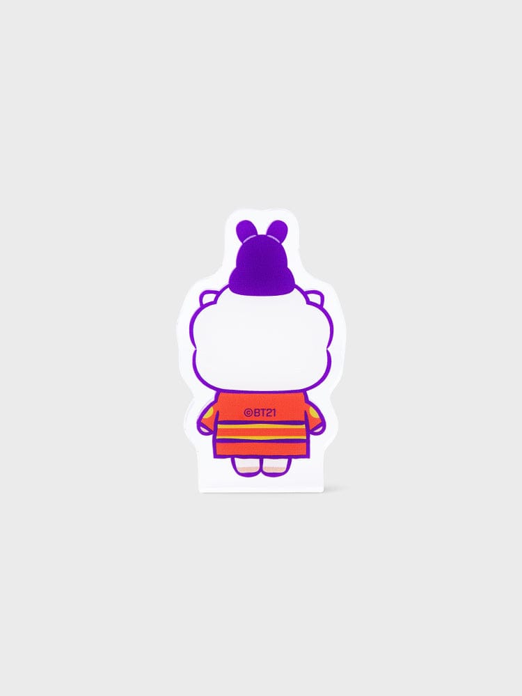 BT21 RJ BABY MINI ACRYLIC STAND K-EDITION ver.2 : mini support acrylique de RJ, papeterie LINE FRIENDS, sur fond clair