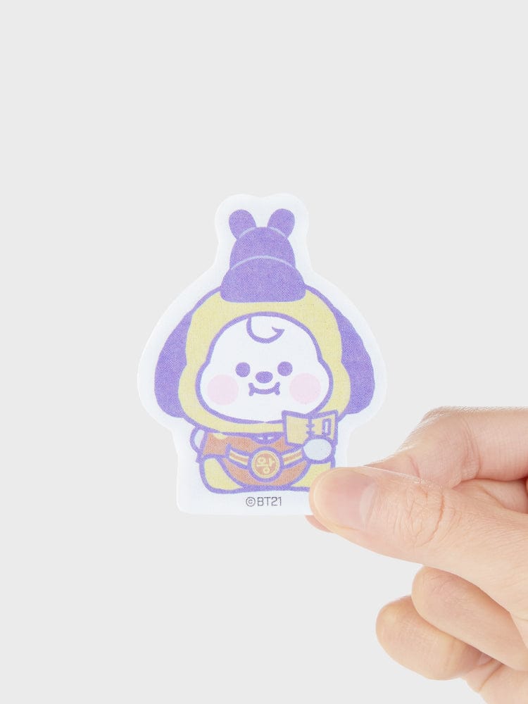 BT21 CHIMMY BABY MEMO NOTEPADS K-EDITION ver.2 : autocollant CHIMMY Jimin, main tenant, style papeterie LINE FRIENDS