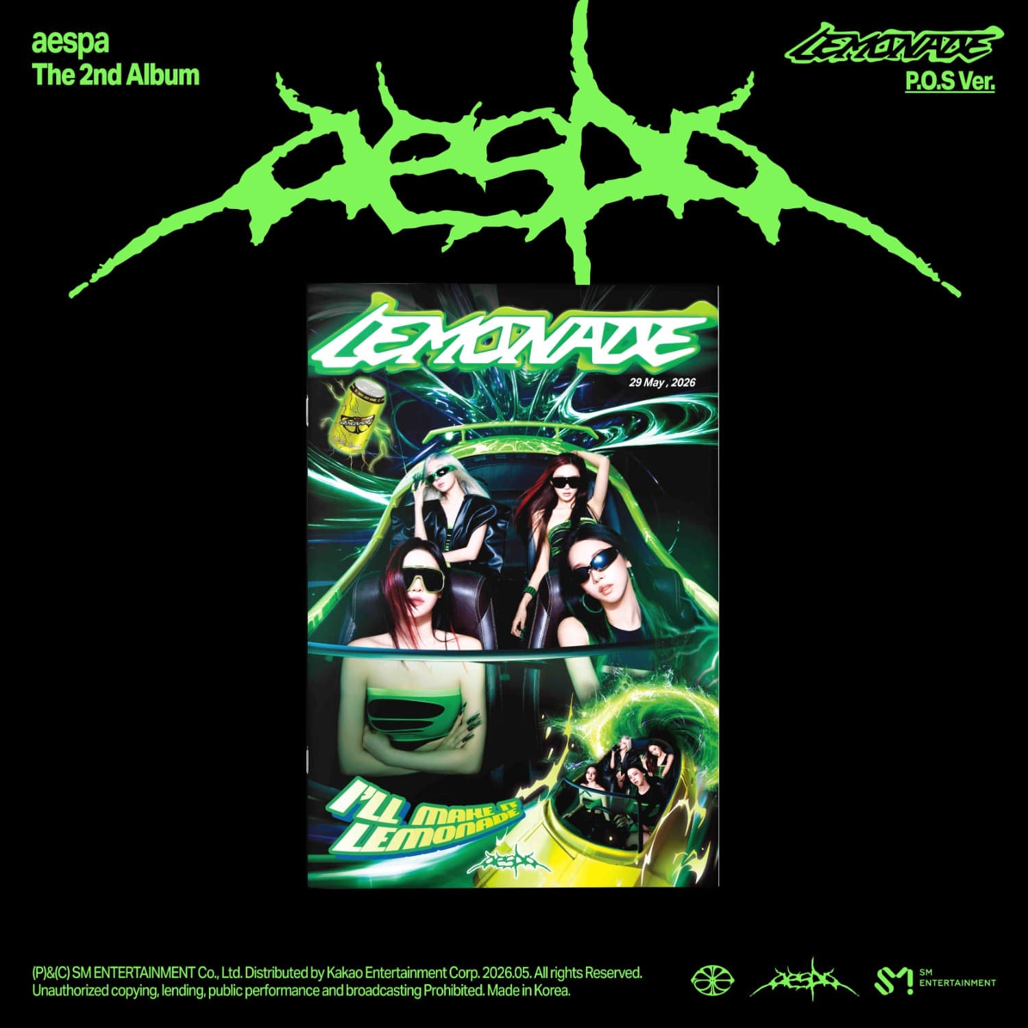 aespa - 2nd Full Album [LEMONADE] (P.O.S Ver.) - Album Kpop Ma Petite Corée
