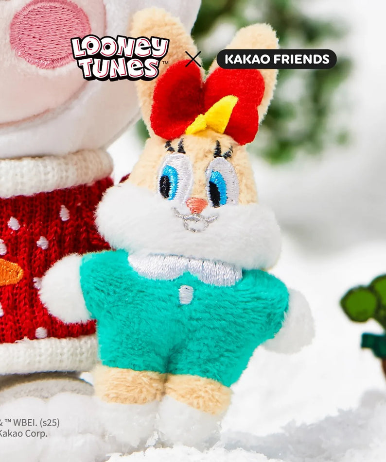 KAKAO FRIENDS  Looney Tunes X Friends Bugs Bunny Keychain Doll Little Apeach