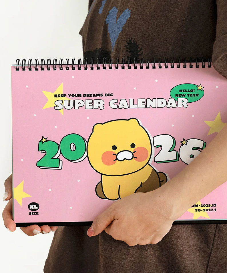 KAKAO FRIENDS  2026 A4 size desk calendar Chunsik