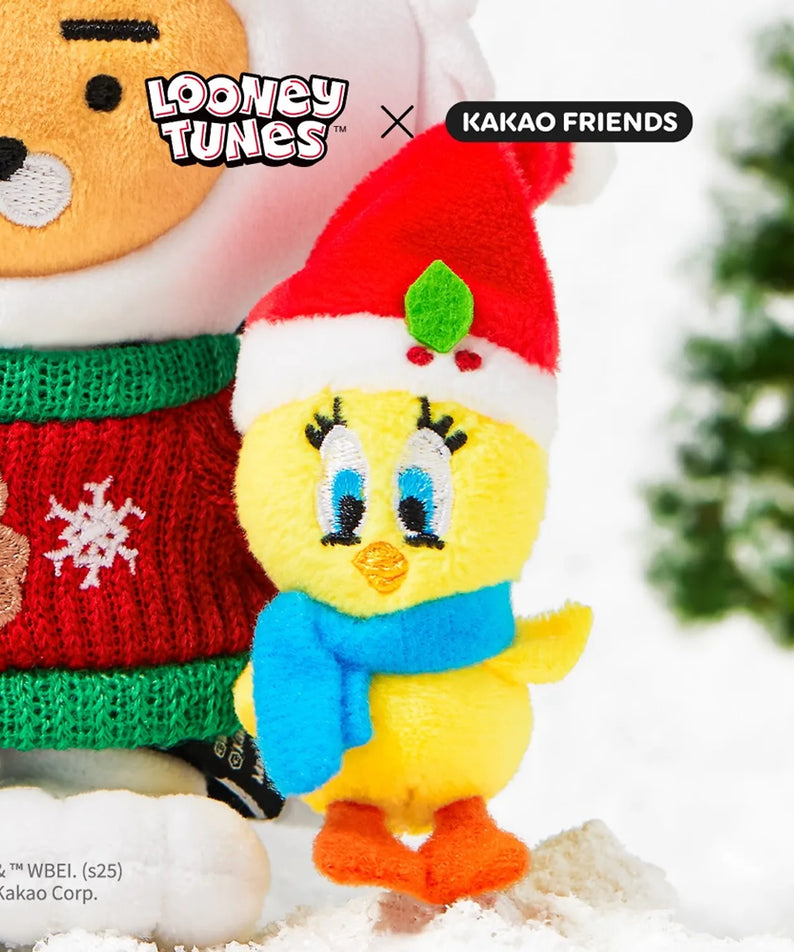 KAKAO FRIENDS  Looney Tunes X Friends Sylvester Keychain Doll Little Ryan