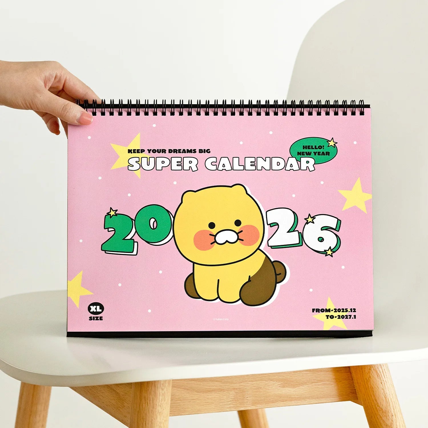 KAKAO FRIENDS  2026 A4 size desk calendar Chunsik