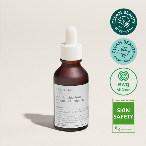 MARY & MAY Citrus Unshiu Fruit + Tremella Fuciformis Serum 30ml en stock sur Ma Petite Corée