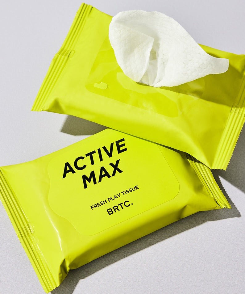 BRTC Homme Active Max Fresh Play Tissue 15 Sheets, lingettes fraîches pour hommes, paquet de 15. Efficacité et fraîcheur garanties.