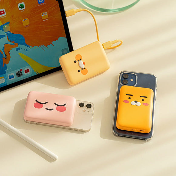 KAKAO FRIENDS Wireless Magnetic Battery 5000mAh en stock sur Ma Petite Corée